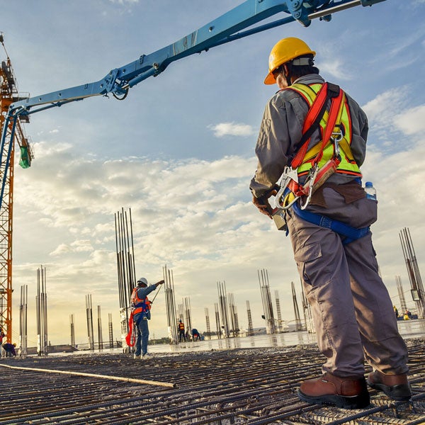 man at construction site